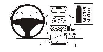 Illustration av bilens dashboard och kontroller för Suzuki SX4 och Fiat Sedici.