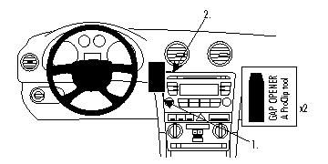 Instrumentpanelen för Audi A3 07-12 med kontroller och luftventiler.