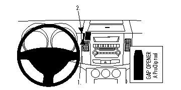 Instrumentbräda med ratt, stereo och kontroller för Citroen C-Crosser.