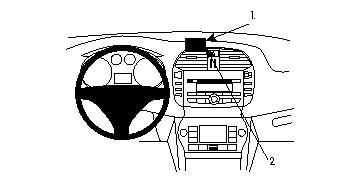 Instrumentbräda med centerdisplay och ratt i Fiat Bravo 08-14.