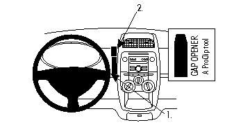 Monteringsanvisning för ProClip i Subaru Justy/Daihatsu Sirion.