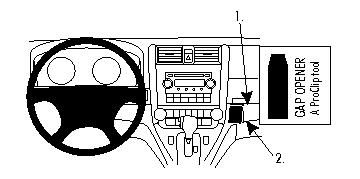 Diagram av instrumentpanelen i Honda CR-V 08-11 med anvisningar för verktyg.
