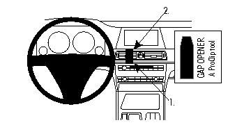 Instrumentbräda med ratt, skärm och kontroller för BMW 730-750 F01, F02.