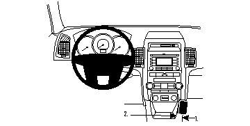 Instrumentbräda med ratt och mediekontroller för Kia Sorento 10-12.