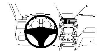 Instrumentbräda med styrhjul och kontroller i Suzuki Swift 11-15.