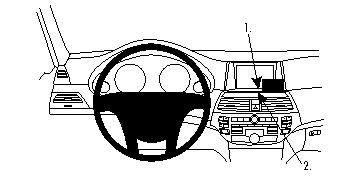 Illustration av instrumentpanel för Honda Accord Coupé/Crosstour.