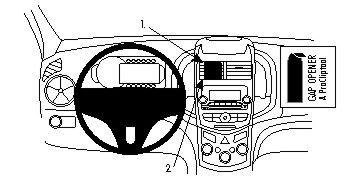 Bild visar instrumentpanel och kontroller för Chevrolet Aveo 12-14.