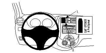 Bild av en instrumentbräda med detaljer för Nissan Tiida.