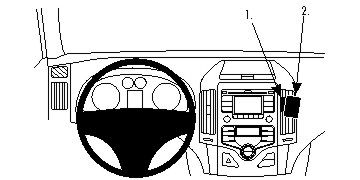 Bild av instrumentbräda med ratt och paneler för Hyundai i30 08-12.