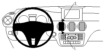 Brodit ProClip, Mercedes Benz GLA-Class 13-19 i gruppen Billjud / Vad passar i min bil / Mercedes / GLA / GLA 2014-2020 hos BRL (240854813)