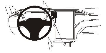 Brodit ProClip, Tesla Model S/X 13-20 i gruppen Billjud / Vad passar i min bil / Tesla / Model X hos BRL (240854921)