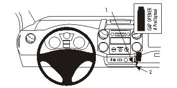 Illustration av instrumentpanel med knappar och en flasköppnare.
