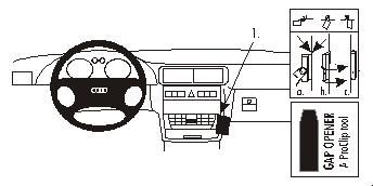 ProClip Monteringsbygel Audi A3 01-02 i gruppen Billjud / Vad passar i min bil / Audi / Audi A3 / Audi A3 1996-2003 hos BRL Electronics (240A30102)