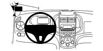 ProClip Monteringsbøyle Chevrolet Aveo 12-14 i gruppen Billyd / Hva passer i min bil  / Daewoo & Chevrolet / Monteringsram hos BRL Electronics (240CHEAVE12PROC)