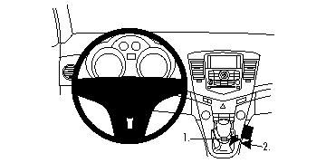 Monteringsschemat för ProClip i Chevrolet Cruze 09-14.