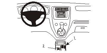 ProClip Monteringsbygel Honda Civic 3&5 Dörr 01-05 i gruppen Billjud / Vad passar i min bil / Toyota / Prado  hos BRL Electronics (240HONCIV3501PROC)