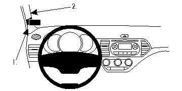 ProClip Monteringsbygel Kia Picanto 12-15 i gruppen Billjud / Vad passar i min bil / Kia / Picanto / Picanto 2011-2017 hos BRL Electronics (240KIAPIC12PROC)