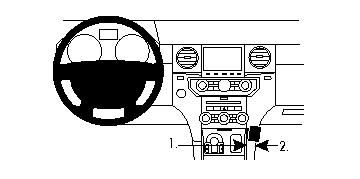 En skiss av instrumentbrädan i en Land Rover Discovery/LR4.