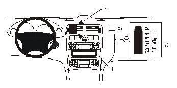 ProClip Monteringsbygel Mercedes Benz C-Klass 00-06 i gruppen Billjud / Vad passar i min bil / Mercedes / C-klass / C-klass 2001-2007 W203 hos BRL Electronics (240MERCCL00PROC)