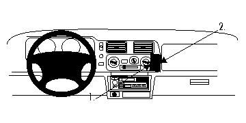 ProClip Monteringsbygel Mitsubishi Pajero Sport 99-06 i gruppen Billjud / Vad passar i min bil / Mitsubishi hos BRL Electronics (240MITPAJS99PROC)