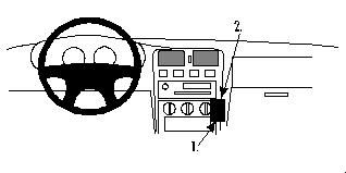 ProClip Monteringsbygel Nissan Almera 96-99 i gruppen Billjud / Vad passar i min bil / Nissan / Almera hos BRL Electronics (240NISALM96PROC)