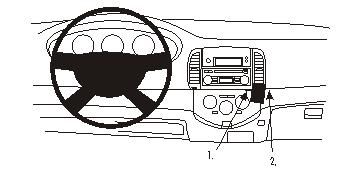 ProClip Monteringsbygel Nissan Micra 03-10 i gruppen Billjud / Vad passar i min bil / Nissan / Micra / Micra K12 2003-2010 hos BRL Electronics (240NISMIC03PROC)