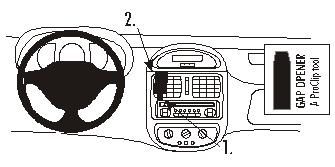 ProClip Monteringsbøyle Renault Clio 99-01 i gruppen Billyd / Hva passer i min bil  / Renault / Clio / Clio 1997-2000 hos BRL Electronics (240RENCLI91PROC)