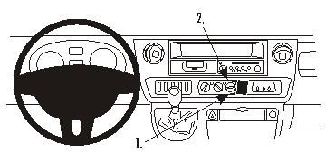 Bild visar instrumentbräda och kontrollpanel i Renault Master 04-10.