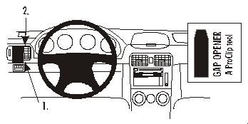 Illustration av installation av ProClip Monteringsbygel i Subaru Forester 03-07.