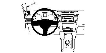 Installationsschema för ProClip monteringsbygel i Subaru Outback/Legacy 10-14.