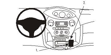 ProClip Monteringsbygel Toyota Yaris 03-05 i gruppen Billjud / Vad passar i min bil / Toyota / Yaris / Yaris 1999-2005 hos BRL Electronics (240TOYYAR03PROC)