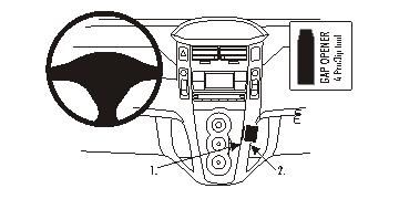 ProClip Monteringsbøyle Toyota Yaris 06-11 i gruppen Billyd / Hva passer i min bil  / Toyota / Yaris / Yaris 2006-2011 hos BRL Electronics (240TOYYAR06PROC)