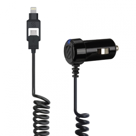 Scosche 12v laddare lightning+Micro USB i gruppen Billjud / Smartphone i bil / Tillbehör för mobilen hos BRL Electronics (242I2MC12)