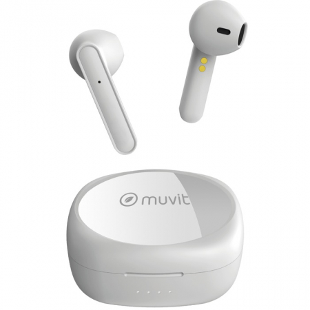 Muvit Polar trådlösa in-ear hörlurar, vit i gruppen Hemmaljud / Hörlurar  / In-Ear hos BRL Electronics (261MCTWS0001)