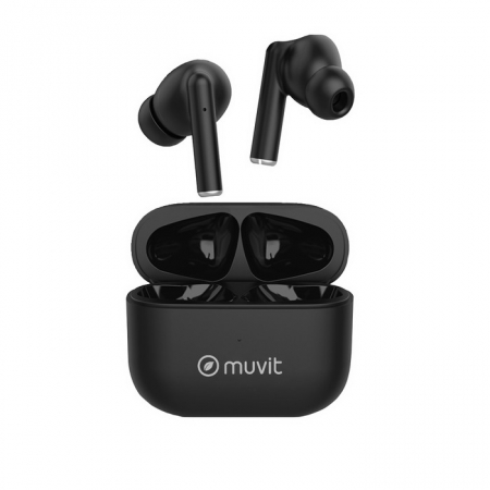 Muvit Feeling trådlösa in-ear hörlurar, svart i gruppen Lyd til hjemmet / Hodetelefoner / In-Ear hos BRL Electronics (261MCTWS3239)