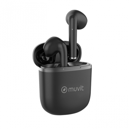 Muvit Pure trådlösa in-ear hörlurar, svart i gruppen Hemmaljud / Hörlurar  / In-Ear hos BRL Electronics (261MCTWS3244)