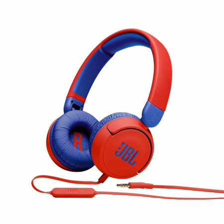 JBL JR310 trådade hörlurar för barn, röd/blå i gruppen Hemmaljud / Hörlurar  / On-Ear hos BRL Electronics (285JR310R)