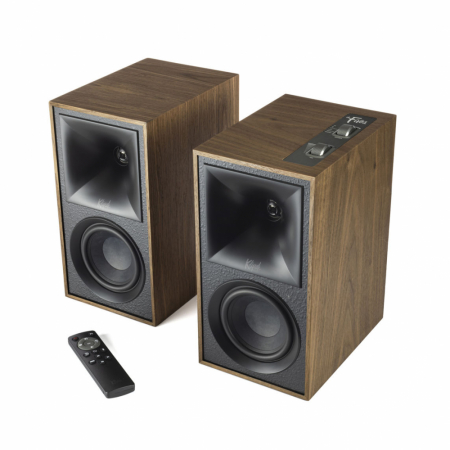Klipsch The Fives aktiva högtalare med HDMI, Valnöt