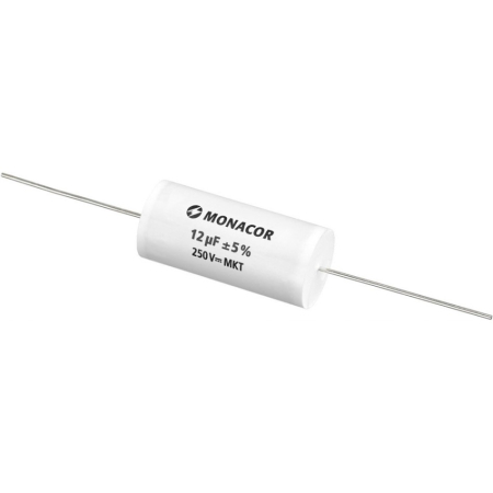 Monacor MKTA-120 MKT-foliekondensator, 12 µF, 250 V i gruppen Hemmaljud / Tillbehör / Komponenter hos BRL (290MKTA120)
