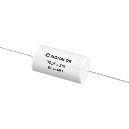 Monacor MKTA-330 MKT-foliekondensator, 33 µF, 250 V i gruppen Hemmaljud / Tillbehör / Komponenter hos BRL (290MKTA330)