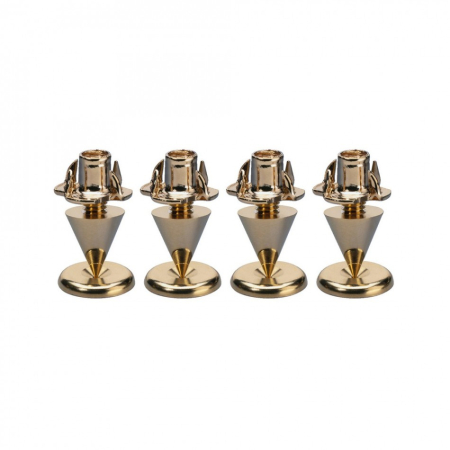 Monacor SPS10-Gold högtalarspikes i metall, 4-pack i gruppen Hemmaljud / Tillbehör / Högtalartillbehör hos BRL (290SPS10G)