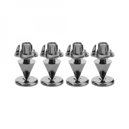 Monacor SPS10-Black Chrome högtalarspikes i metall, 4-pack i gruppen Hemmaljud / Tillbehör / Högtalartillbehör hos BRL (290SPS10SC)