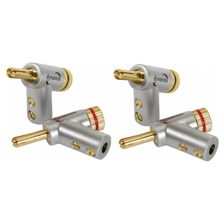 Dynavox BN207528, vinklade banankontakter 4-pack i gruppen Nyheter hos BRL (320207528)
