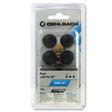 Oehlbach Spike underlägg, 4-pack svart i gruppen Hemmaljud / Tillbehör / Högtalartillbehör hos BRL Electronics (32055148)