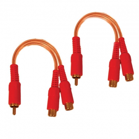 Autolead Y-split RCA Hane till 2 RCA Honor i gruppen Billjud / Kablar / Lågnivåkabel hos BRL Electronics (400PC11M)