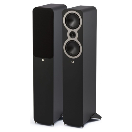 Q Acoustics 3040c golvhögtalare, mattsvart par i gruppen Hemmaljud / Högtalare / Golvhögtalare hos BRL (400QA3342)