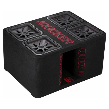 Kicker Solo-Baric QL7R122, 4x12 tums baslåda, dubbla 2-ohmsanslutningar i gruppen Billjud / Bas / Passiv baslåda hos BRL (41047QL7R122)