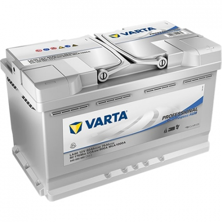 Varta Dual Purpose AGM 800A 80Ah, startbatteri i gruppen Billjud / Tillbehör / Batterier hos BRL Electronics (418840080080V)