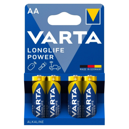 Varta Longlife Power AA, alkaliska batterier 4-pack i gruppen Nyheter hos BRL (418V4906)