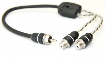 Connection v.2 Y-splitt Lågnivåkabel 1M2F 0,3m i gruppen Hemmaljud / Kablar / Subwooferkabel hos BRL (542BTF0302)